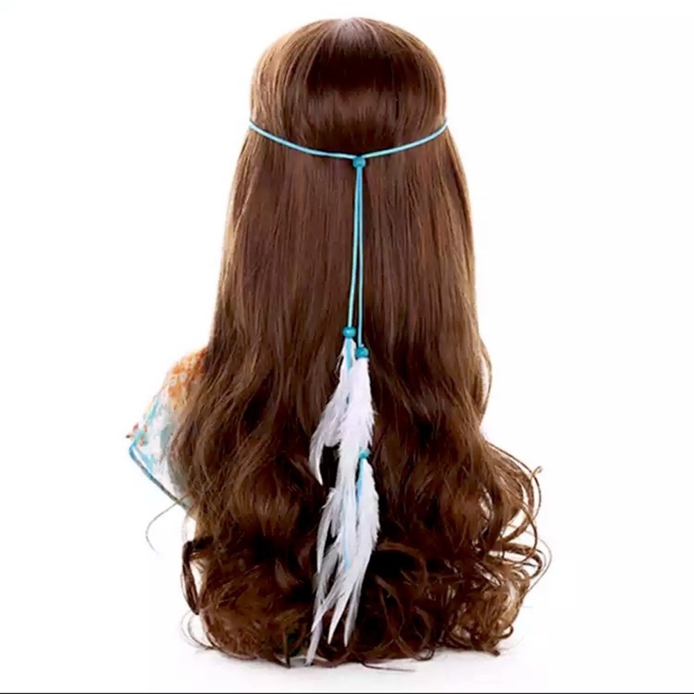 2019 bohemian festive headdress w feathers & beads